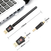 Adaptateur Wifi USB2.0 600 Mbps RTL8811CU 2.4G&5G Ethernet Lan Wifi Dongle Récepteur Wifi AC Carte Réseau avec Antenne Rotative