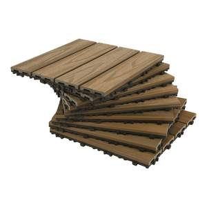 Carreaux de <span class=keywords><strong>terrasse</strong></span> en composite WPC avec système de clic Carrelages de <span class=keywords><strong>terrasse</strong></span> à <span class=keywords><strong>effet</strong></span> bois emboîtable 30x30 cm - Product Image 3