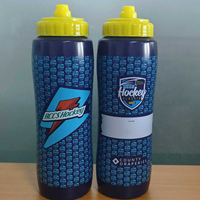 Bouteille d'eau personnalisée avec logo pour vélo, cyclisme, VTT, 700ml - 1000ml, bouteille d'eau en plastique pour sport (hockey sur glace), gourde en plastique