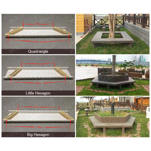 Futian Wholesale Direct Sales Excellent Quality Concrete Wood Grain Texture Tree Bench Plastic Molds Cement Casting Molds - Product Image 6