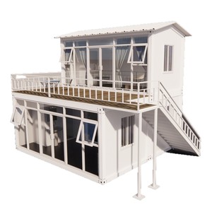 บ้านคอนเทนเนอร์ทรงสี่เหลี่ยมผืนผ้า ดีไซน์มินิมอล สำหรับใช้เป็นโฮมออฟฟิศหรือร้านค้าชั่วคราว - Product Image 2