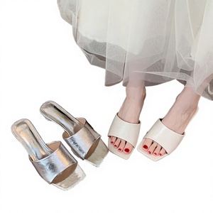 Women's Breathable Anti-Slip Chunky Heel Open <b>Toe</b> Slippers Summer Spring Shoes Large Size 41-43 - Product Image 2