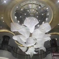 Lustres en cristal modernes et luxueux sur mesure, lampes suspendues en verre, éclairage décoratif de plafond pour salon, hall d'hôtel