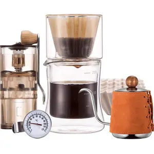 double wall design FASHIONABLE POUR OVER glass coffee maker