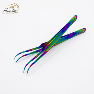 Hinny ainainbow Color urvado elayelash xtension xweezers uustom harharp ip para cenizas elayelash xtension xweezers vedaInternacional - Product Image 1