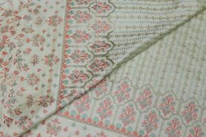 Tela de Seda Cruda Tejida, Ligera, Transpirable, de Secado Rápido, con Diseño Floral Geométrico Abstracto, 44 Pulgadas de Ancho, para Costura, Moda y Hogar - Product Image 2