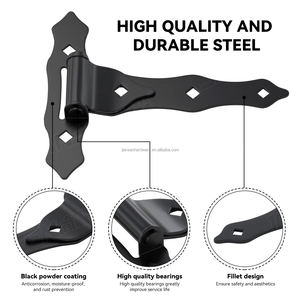 Puertas de <span class=keywords><strong>Granero</strong></span> con <span class=keywords><strong>Bisagras</strong></span> Clásicas Resistentes a la Oxidación, <span class=keywords><strong>Tipo</strong></span> T, con <span class=keywords><strong>Bisagras</strong></span> Resistentes, de Madera, con Revestimiento de Vinilo, Puerta de Cerca de Madera (1 Par) - Product Image 5