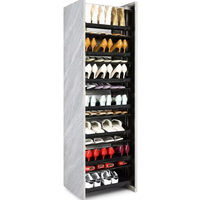 UZIA-12Z-12.5 Range-chaussures coulissant robuste en acier allié, tiroir de rangement multi-niveaux grande capacité pour placard