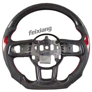 Volante Deportivo de Tres Radios de Fibra de Carbono para Jeep <span class=keywords><strong>Renegade</strong></span> (2015-2023), Estilo Deportivo con Cuero, Venta Directa de Fábrica - Product Image 1