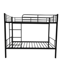 Lits superposés modernes en acier, taille double king, avec cadre robuste et fonction inclinable, pour chambre d'hôtel, garantie de 2 ans
