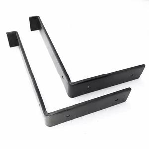 Soportes de estante de pared Soporte de estante flotante rústico de alta resistencia Soportes de metal en <span class=keywords><strong>L</strong></span> <span class=keywords><strong>para</strong></span> estante de estantería abierta DIY Soportes de granja - Product Image 5