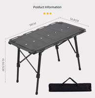 Table de camping en alliage d'aluminium, hauteur réglable, table de pique-nique pour le camping, table tactique IGT pour l'extérieur