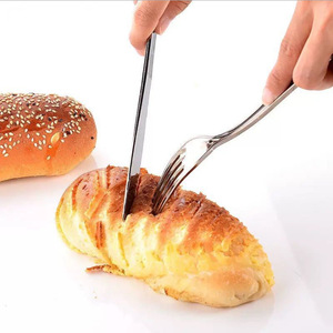 Ensemble de couteau, <span class=keywords><strong>fourchette</strong></span> et cuillère jetables en <span class=keywords><strong>plastique</strong></span> durable pour hôtels, ustensiles de cuisine occidentaux modernes, <span class=keywords><strong>argent</strong></span> et acier inoxydable - Product Image 3