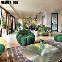 Fauteuil de lecture ludique en tissu texturé, design nid d'abeille, avec support en maille, fluorescent, pour showroom, style bulle original