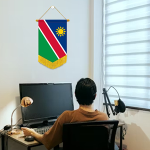 Wholesale Mini Pennant Car Flags Namibia Wall Decor <b>Small</b> Ornaments Hanging Digital Printing Satin Material - Product Image 2
