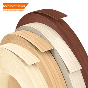 Toco New Promotion Protective Strip Pvc Edge Banding 3mm Plastic Sheets Furniture Office Desk Pvc Edge Banding Tape Trim