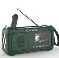 Radio d'urgence solaire à manivelle 10000 mAh FM/DAB/DAB+ avec haut-parleur sans fil, lampe torche, SOS, banque d'alimentation portable de survie pour l'extérieur