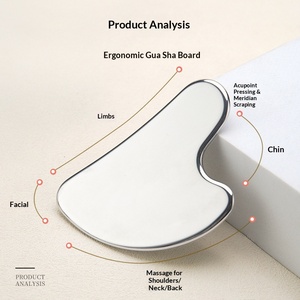 Outil de <span class=keywords><strong>massage</strong></span> facial en acier inoxydable et résine cristalline, forme cœur, pour le lifting du <span class=keywords><strong>visage</strong></span> et le <span class=keywords><strong>massage</strong></span> des muscles. - Product Image 3