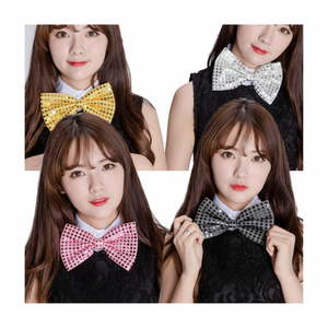 Cravatta a farfalla media scintillante per accessori per costumi eleganti da festa o da Club - Product Image 1