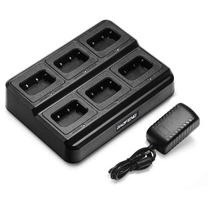 Baofeng เครื่องชาร์จแบตเตอรี่6ช่องสำหรับ UV5R UV82 BF888S 666S 777S แท่นชาร์จแบตเตอรี่ลิเธียม UV8D - Product Image 1