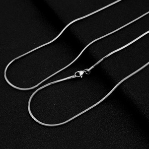 Hot Selling Wholesale Jewelry <b>Titanium</b> Steel Multi-size Snake <b>Chain</b> Necklace Silver Plated Simple Niche Design Women's Necklaces - Product Image 4