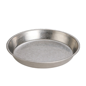 Retro Stainless Steel Round Plate Deep Dish For Hot Pot Pizza Barbecue Snack Cake Serving 20cm - Product Image 3