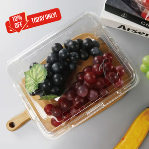 Contenants alimentaires à emporter jetables pour animaux de compagnie écologiques Fruits Légumes BRCGS/Casher Certifié GZW Marque GZ-1000M3 supermarchés - Product Image 2