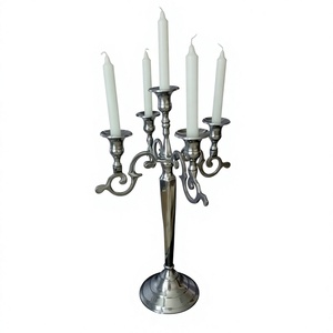 Metal Crafts 5 Arms <b>Candelabra</b> Durable Designs Metal Candle Stand For Table Decoration Centerpiece Items Hot Sell Event Decor - Product Image 1