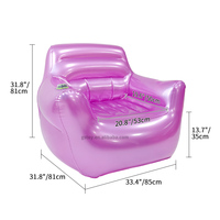 Canapé gonflable avec pompe intégrée, multifonctionnel, durable, pour l'extérieur, chaise gonflable individuelle auto-gonflante, canapé gonflable en PVC écologique