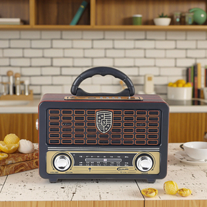 YG-110U Retro xách tay đa ban nhạc đài phát thanh các nhà sản xuất <span class=keywords><strong>USB</strong></span> MP3 phong cách với <span class=keywords><strong>FM</strong></span>/AM ban nhạc và đèn pin chức năng thiết kế bằng gỗ - Product Image 2