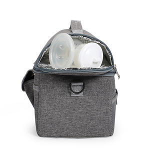 Sac isotherme à bandoulière grande capacité personnalisé avec poche isotherme pour pique-nique en plein air, transport de repas bento et poignée de transport - Product Image 5