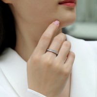 Bagues superposées en argent sterling 925 massif plaqué or 18 carats avec zircon et moissanite VVS pour femme