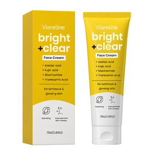 Viareline Bright+clear Crema Viso con Acido Azelaico, Acido Kojico, Niacinamide e Acido Tranexamico per una Pelle Luminosa e Radiosa - Product Image 1