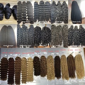 Extensions de cheveux humains bouclés 100% naturels, tresses bohèmes vietnamiennes 12A, cheveux au crochet effet plume pour tressage - Product Image 4