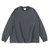 Sudadera de algodón de Color personalizado sin capucha suelta para hombre bien recibida Simple Casual primavera otoño lavado Mans Sports Pullover