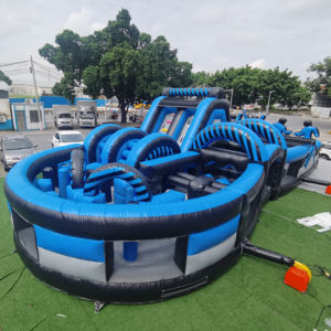 2023 Offre Spéciale nouveau <span class=keywords><strong>jeu</strong></span> <span class=keywords><strong>de</strong></span> Sport <span class=keywords><strong>de</strong></span> grande taille <span class=keywords><strong>jeu</strong></span> d'obstacles gonflables à Double voie pour les enfants - Product Image 1