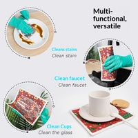 Éponge de lavage de vaisselle en microfibre rectangulaire, épaisse, super absorbante, imprimable, couleur unie, pour cuisine et maison, de la marque Swedish Rag