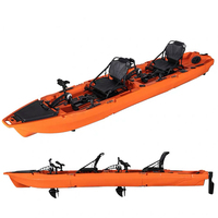 Nouvelle tendance : Kayak PE démontable 2 pièces avec équipement de pêche, rames, siège à pagaie, 2 personnes, haute capacité de charge