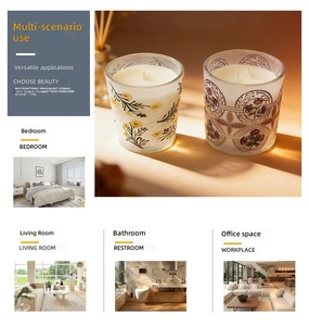 Bougie artisanale en cire de soja, aromathérapie, dans un bocal en verre, parfumée, décoration de luxe pour la maison, cadeau de mariage, anniversaire, Noël - Product Image 2