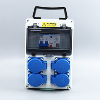 Boîte de distribution d'alimentation industrielle étanche OEM ABS avec prises multiples intégrées