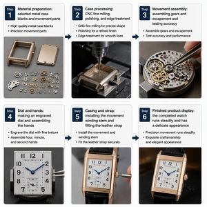 Montre de ville <span class=keywords><strong>vintage</strong></span> rectangulaire pour homme, cadran texturé doré, petite seconde, bracelet pour tenue formelle VS Factory - Product Image 2