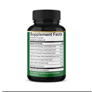 Cápsulas de polvo de cáscara de <span class=keywords><strong>psyllium</strong></span> orgánico puro 99%, suplemento de fibra dietética Natural para adultos, peso de desintoxicación de Salud Digestiva - Product Image 2