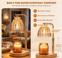 Cadeaux pour femmes, lampe chauffe-bougie avec hauteur réglable, minuterie et variateur d'intensité, cadeaux d'anniversaire pour femmes