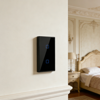 Interrupteur tactile Wi-Fi 4/6/8 voies, Tuya Smart Life, connectivité NFC Zigbee, panneau en verre, usage résidentiel, 110V