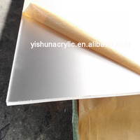 Feuille de verre plexi givrée transparente de 6mm personnalisée Feuilles acryliques moulées mates pour spectacle publicitaire