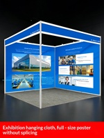 Panneau de fond de stand d'exposition YTSF-I85, affiche personnalisée grand format, présentoir suspendu enroulable pliable