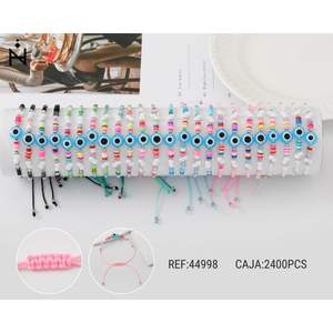 Bracelets perlés tendance, colorés, élastiques et ajustables, ensemble de bijoux pour femmes, coffret cadeau de 2400 pièces - Product Image 3