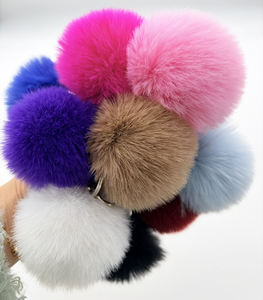 Porte-clés <span class=keywords><strong>Pompon</strong></span> <span class=keywords><strong>en</strong></span> Gros 6cm, Boule de Peluche <span class=keywords><strong>en</strong></span> Fausse <span class=keywords><strong>Fourrure</strong></span> de Lapin, Porte-clés <span class=keywords><strong>Pompon</strong></span> <span class=keywords><strong>en</strong></span> Peluche - Product Image 1