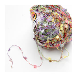 [Misoknit] แปรงสีฟันหลากสีเส้นด้ายสำหรับงานฝีมือ, 100% หลายสีเส้นด้ายโพลีเอสเตอร์/ 40กรัม/60ม./หนา1มม./10สี - Product Image 1