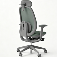 Chaise de bureau ergonomique haut de gamme avec accoudoirs 4D, appui-tête 3D, soutien lombaire réglable et base en aluminium